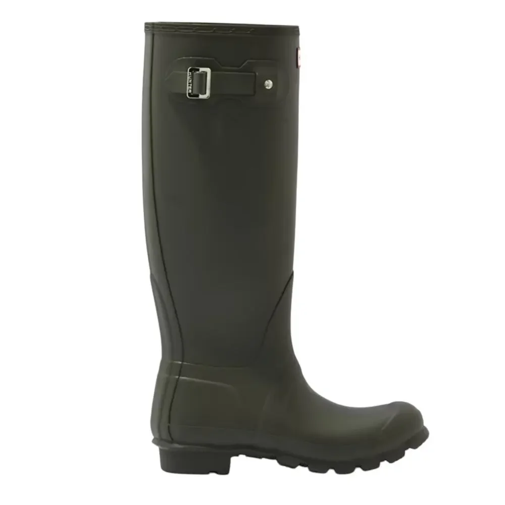 HUNTER Original Tall Kid's Rain Boots In Dark Olive Size 1